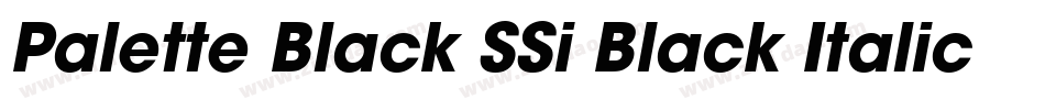 Palette Black SSi Black Italic字体转换